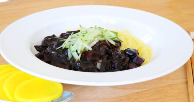 Korean Black Bean Sauce Noodles, Jajangmyeon Korean Black Bean Sauce Noodles, Jajangmyeon