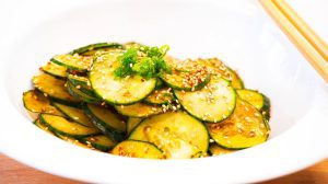 Korean Spicy Cucumber Kimchi Salad