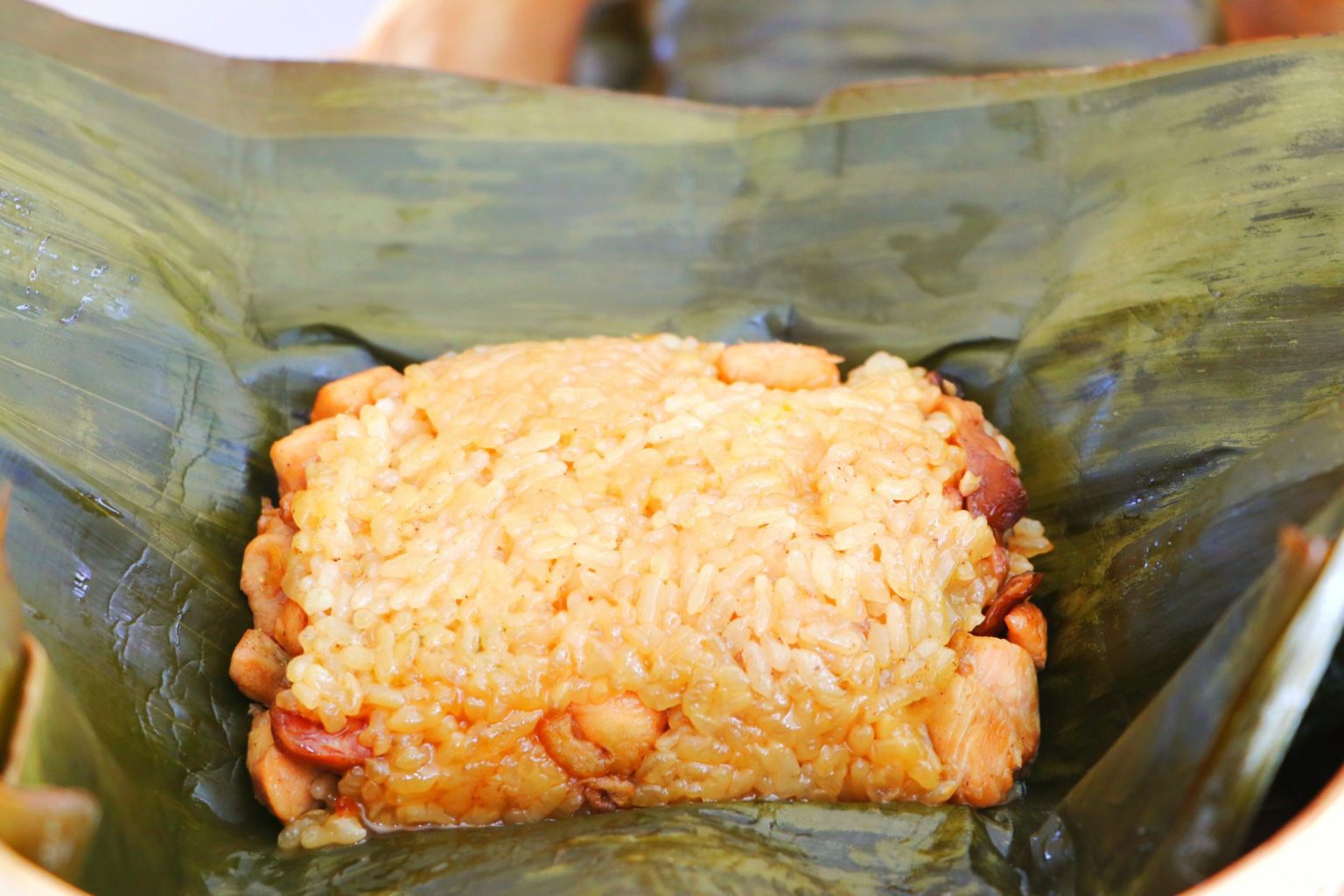 CiCi Li - Chicken Sticky Rice in Banana Leaves Recipe