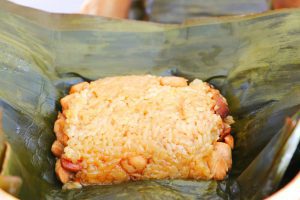 Chicken Sticky Rice in Banana Leaves