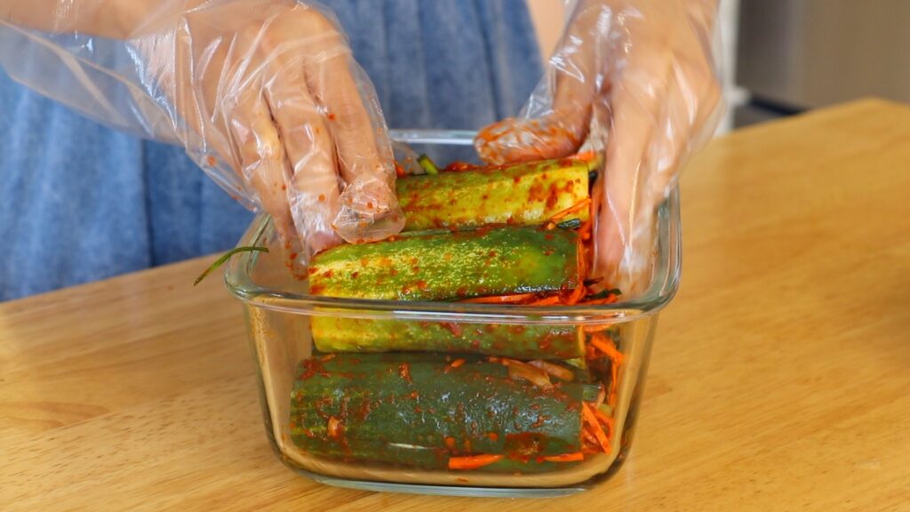 Cucumber Kimchi 4. Stuffed