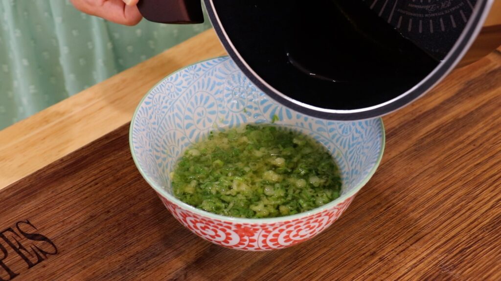 Chicken with Ginger Scallion Oil 2