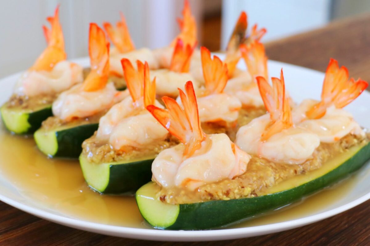 Shrimp Zucchini Boats
