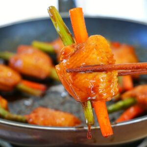 Stuffed Chicken Wings with Teriyaki Sauce