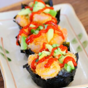 Baked Shrimp Sushi Cups