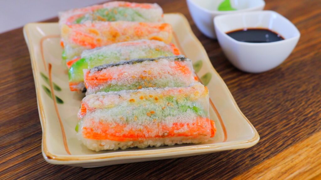 Rice Paper Sushi Rolls 5. Serve