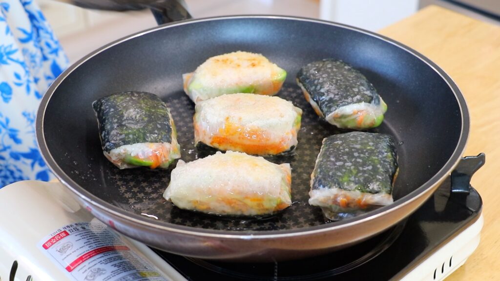 Tuna Rice Paper Sushi Rolls 5. Pan Fried