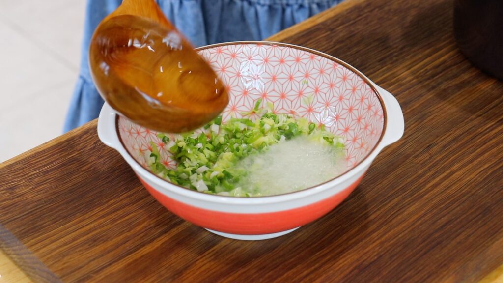 Poached Chicken 1. Ginger Scallion Oil