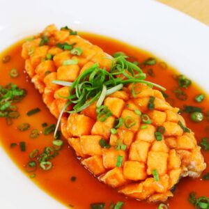 Crispy Teriyaki Blooming Salmon Recipe