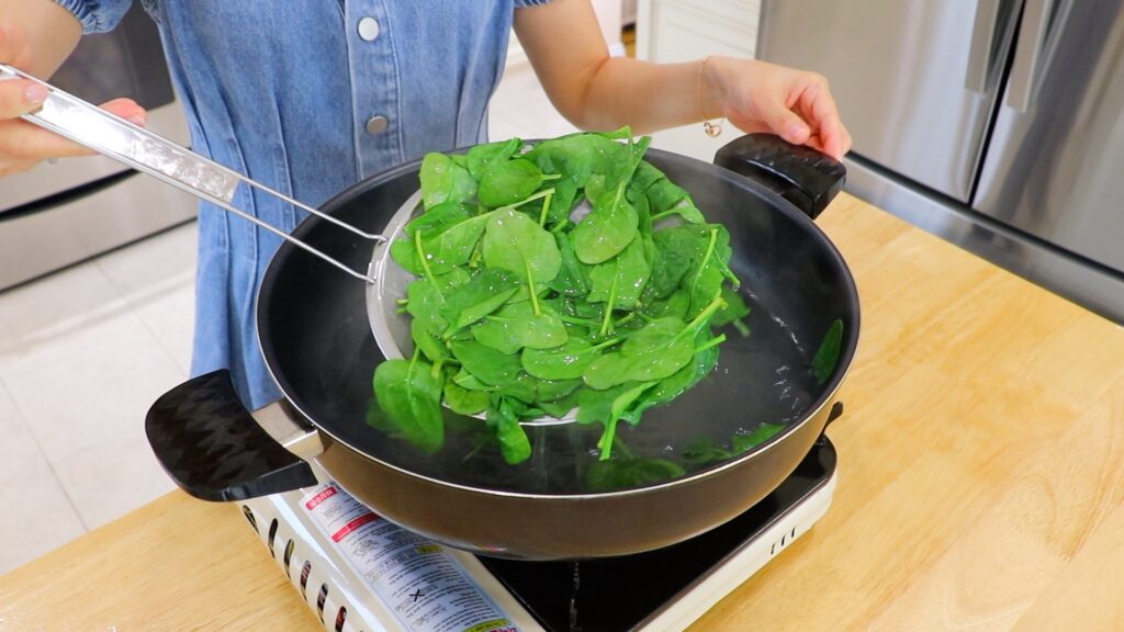 Chinese Spinach Glass Noodles Salad 1