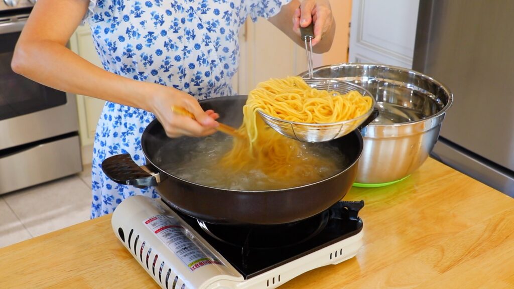Chicken Lo Mein 3. Noodles