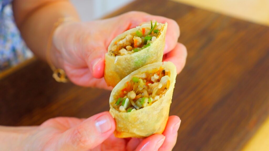 Chicken Spring Rolls 10. Serve