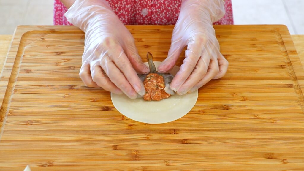 Pork and Shrimp Potstickers 5. Wrap