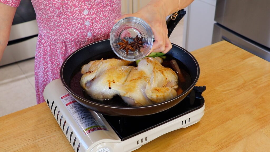 Soy Sauce Chicken 3. Braise