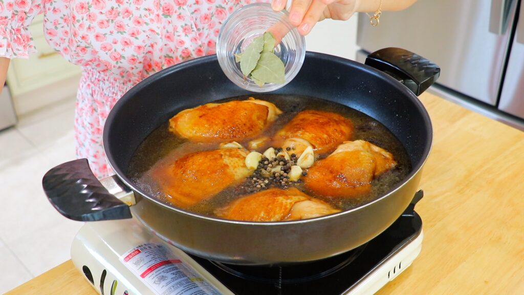 Chicken Adobo 3. Braise
