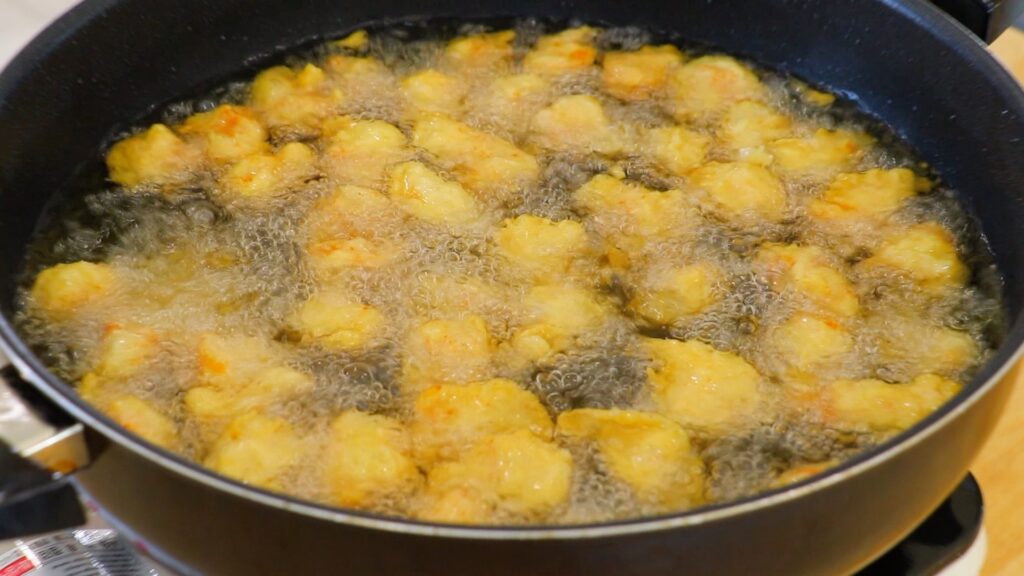 Sweet and Sour Chicken 4. Fry