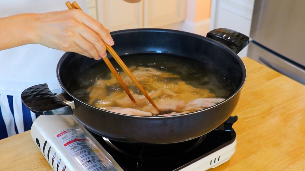 Chicken Feet 1. Boil