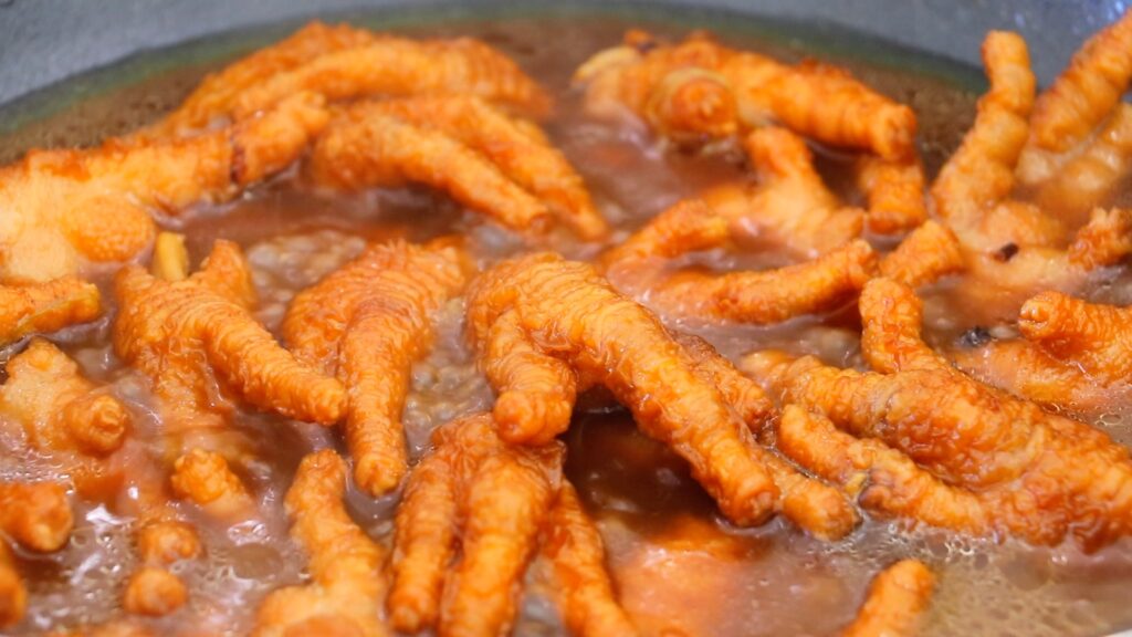 Chicken Feet 4. Simmer