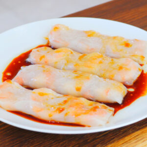 Shrimp Cheung Fun with Rice Paper