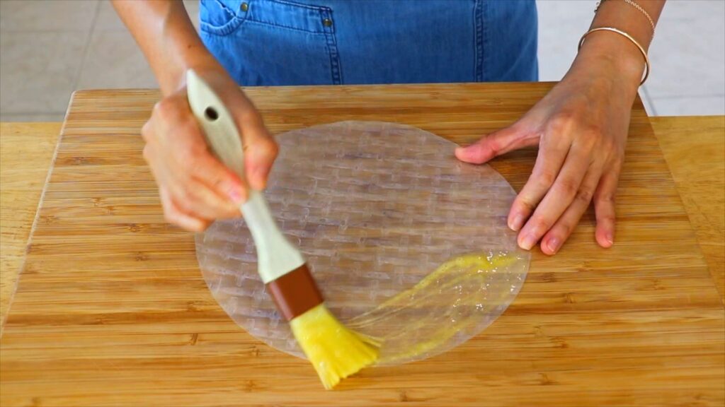 30-Min Rice Paper Shrimp Dumplings 2. Brush