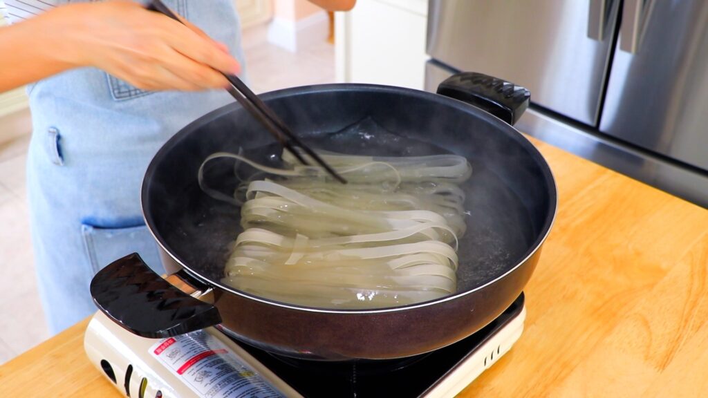 20-Min Chicken Pad See Ew 3. Boil Noodles