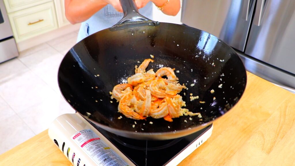 9-Min Shrimp Fried Rice 3. Stir-Fry the Shrimp
