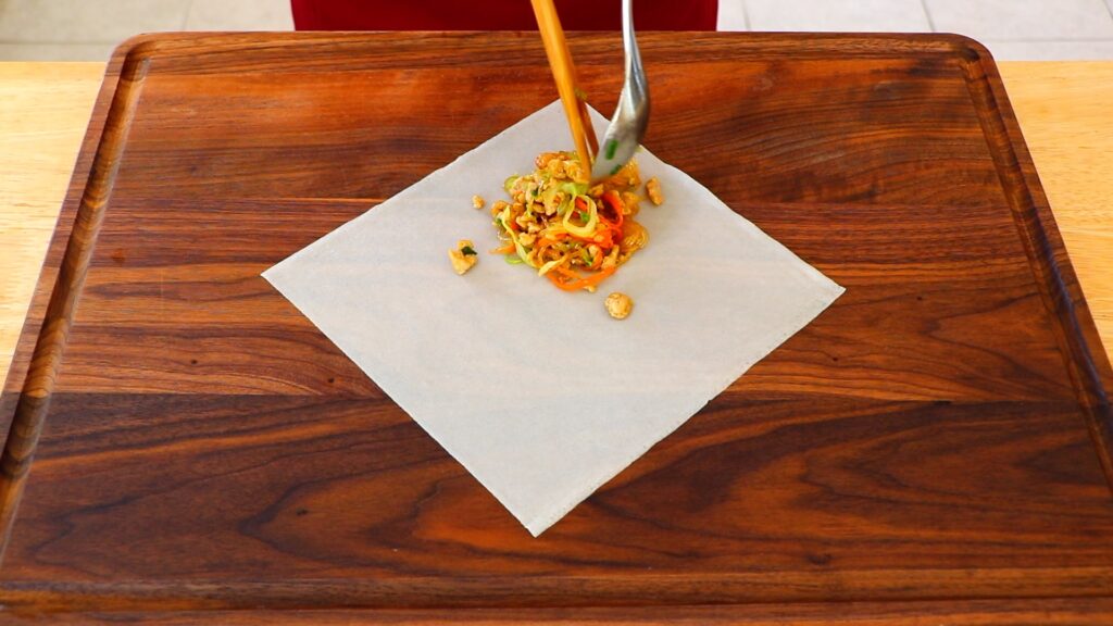 30-Min Chicken Spring Rolls 6. Roll