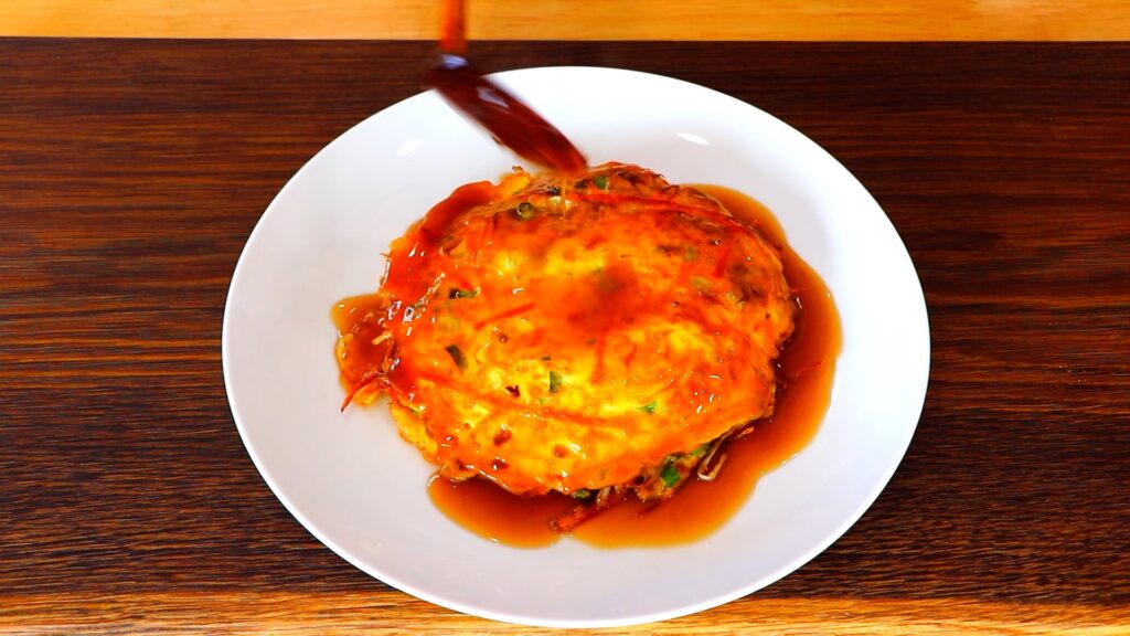 30-Min Pork Egg Foo Young 7. Serve