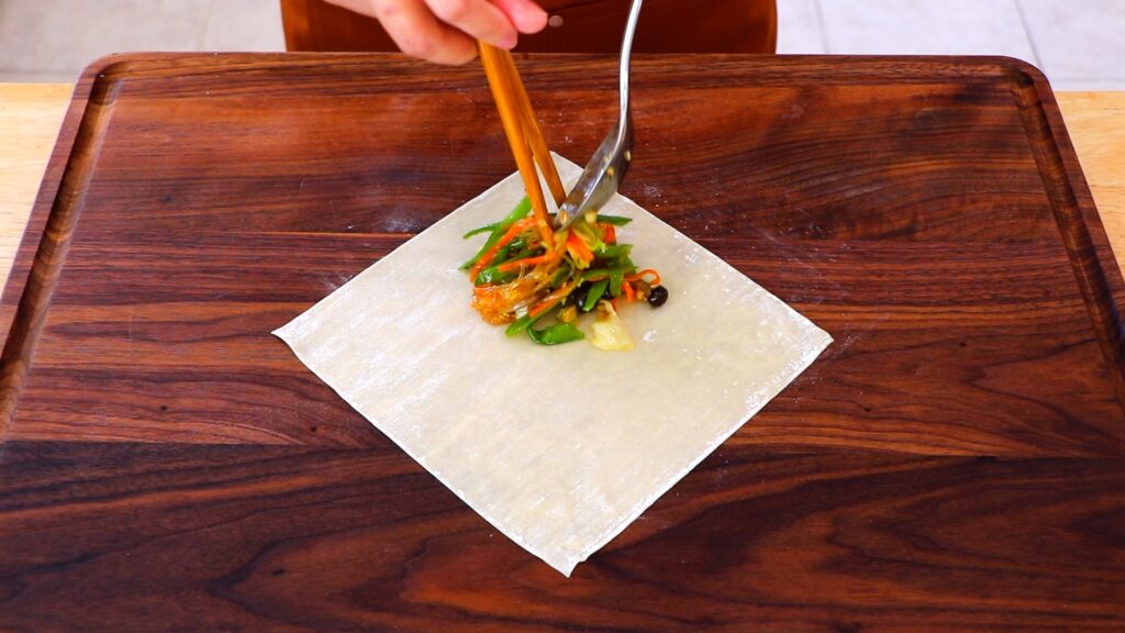 30-Min Vegetable Egg Rolls 4. Wrap