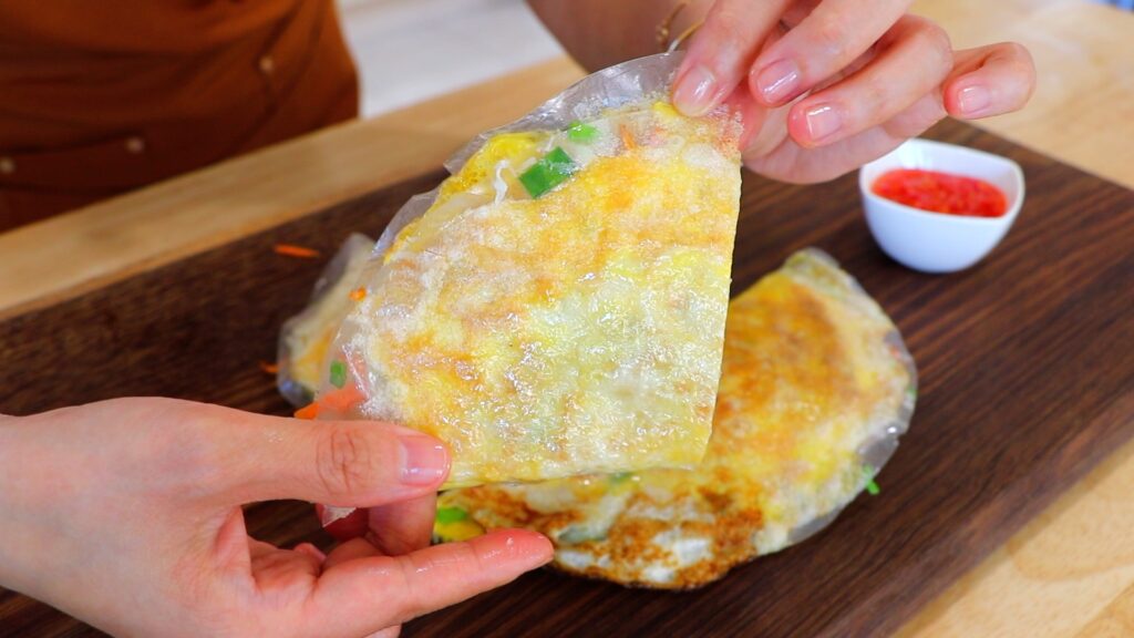 5-Min Rice Paper Crab Omelet 8
